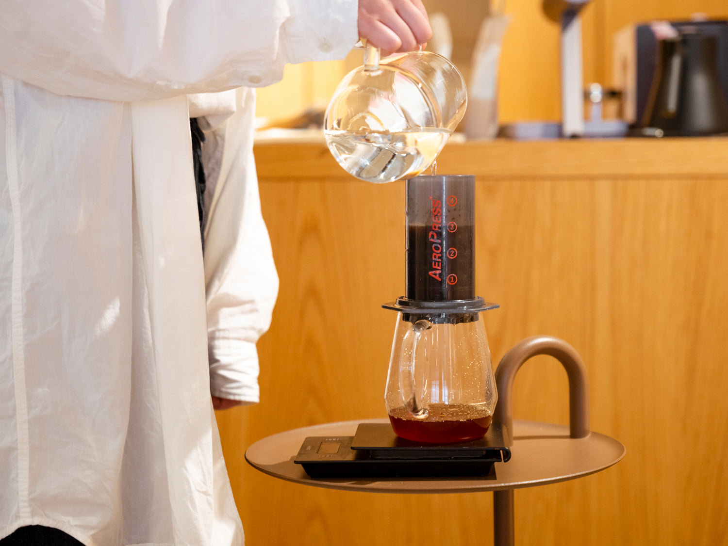 Pour, spin, and wait. Super easy iced coffee recipe by Risa!